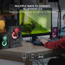 Load image into Gallery viewer, Magnavox MHT773 2.1 Speaker System with Color Light and Bluetooth Wireless Technology
