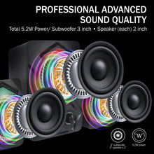 Load image into Gallery viewer, Magnavox MHT773 2.1 Speaker System with Color Light and Bluetooth Wireless Technology
