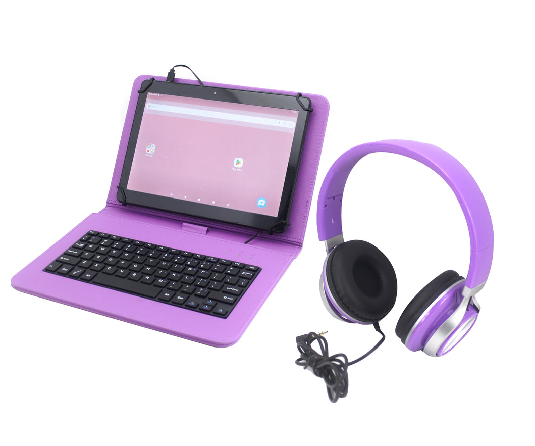 Magnavox MMP848Bun-PL 10.1 Inch Touch Screen Tablet with Keyboard, Case and Headphone