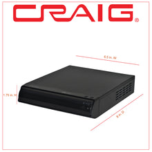 Load image into Gallery viewer, Craig Compact Progressive Scan DVD/JPEG/CD-R/CD-RW/CD Player with Remote (CVD512a)
