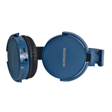 Load image into Gallery viewer, Magnavox MBH542-BL Bluetooth Wireless Foldable Stereo Headphones in Blue
