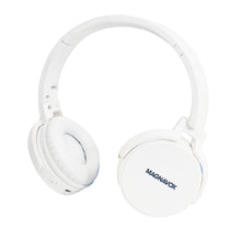 Load image into Gallery viewer, Magnavox MBH542-WH Bluetooth Wireless Foldable Stereo Headphones in White
