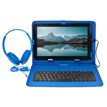 Load image into Gallery viewer, Craig CMP840 BUN-BL-HD Quad Core 10.1 in. Tablet with Keyboard Case &amp; Headphones in Blue
