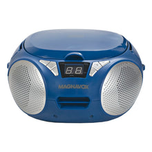 Load image into Gallery viewer, Magnavox MD6924-BL Portable Top Loading CD Boombox with AM/FM Radio in Blue
