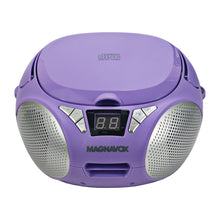 Load image into Gallery viewer, Magnavox MD6924-PL Portable Top Loading CD Boombox with AM/FM Radio in Purple
