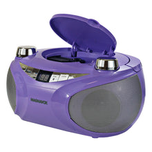 Load image into Gallery viewer, Magnavox MD6949-PL Portable CD Boombox with AM/FM Radio and Bluetooth in Purple
