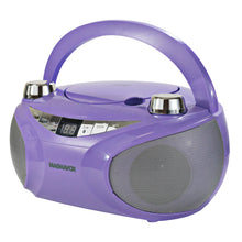 Load image into Gallery viewer, Magnavox MD6949-PL Portable CD Boombox with AM/FM Radio and Bluetooth in Purple
