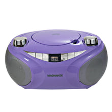 Load image into Gallery viewer, Magnavox MD6949-PL Portable CD Boombox with AM/FM Radio and Bluetooth in Purple
