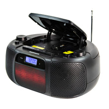 Load image into Gallery viewer, Magnavox MD6972 CD Boombox with AM/FM Radio, Color Changing Lights and Bluetooth in Black
