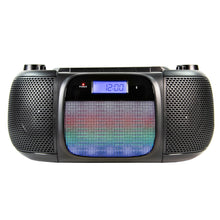 Load image into Gallery viewer, Magnavox MD6972 CD Boombox with AM/FM Radio, Color Changing Lights and Bluetooth in Black
