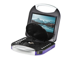 Load image into Gallery viewer, Magnavox MTFT750-PL Portable 7 inch DVD/CD Player with Remote in Purple
