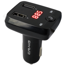 Load image into Gallery viewer, Craig CBT3348A Bluetooth Car FM Radio Transmitter with and Microphone in Black
