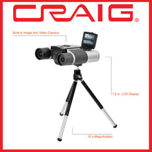 Load image into Gallery viewer, Craig CAC378 Binoculars with Digital Camera &amp; 1.5&quot; LCD Display in Black and Silver
