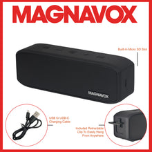 Load image into Gallery viewer, Magnavox MMA3928 Waterproof Portable Bluetooth Speaker in Black
