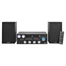 Load image into Gallery viewer, Magnavox MM451 CD Shelf System with FM Radio, Bluetooth and Remote in Black
